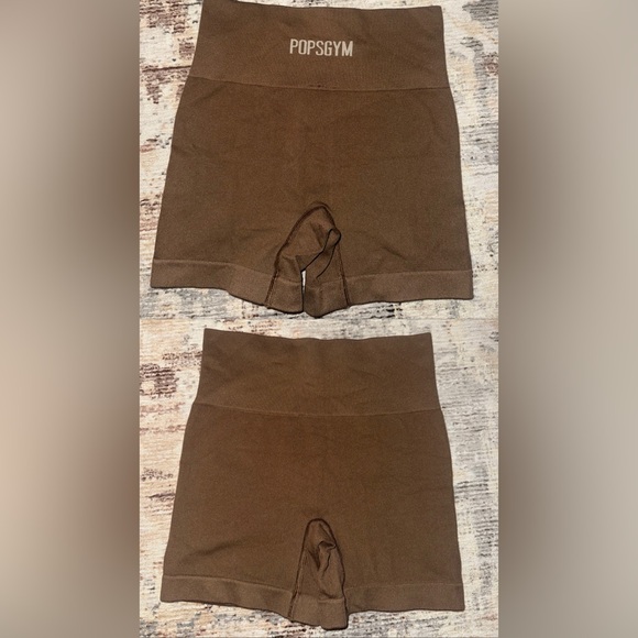 Popsgym seamless brown shorts🤎🤎🤎 - Picture 2 of 3